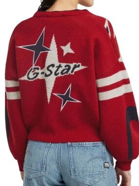 🆕G-Star Holiday Loose Knitted Cardigan NIB